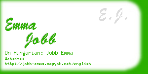 emma jobb business card